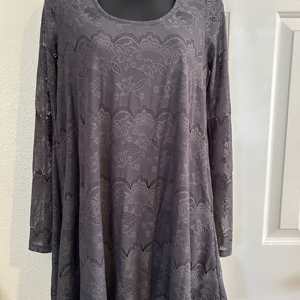 Altard State Charcoal Lace Dress